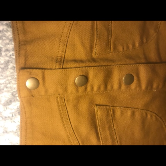 Tan Button-up Mini Skirt - Picture 3 of 5